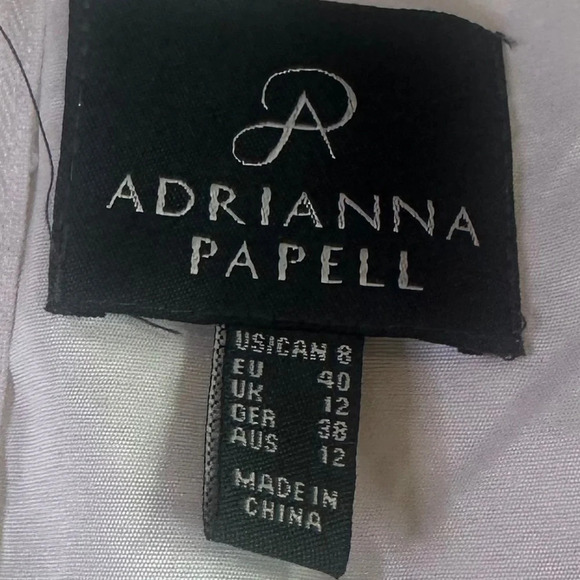 Adrianna Papell Ivory Lace Dress Cold Shoulder Shift Size 8 Women's NWT - Picture 9 of 11